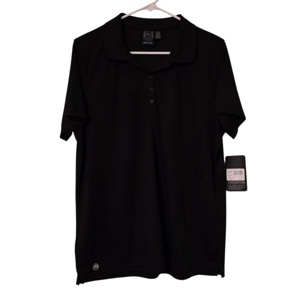 NWT Stormtech W Black Short Sleeve Polo XL Sporty, Casual,‎ Office, Activewear